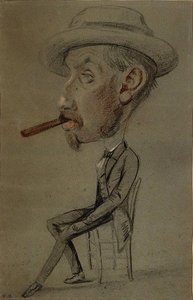 Uomo con un grande sigaro da Claude Monet